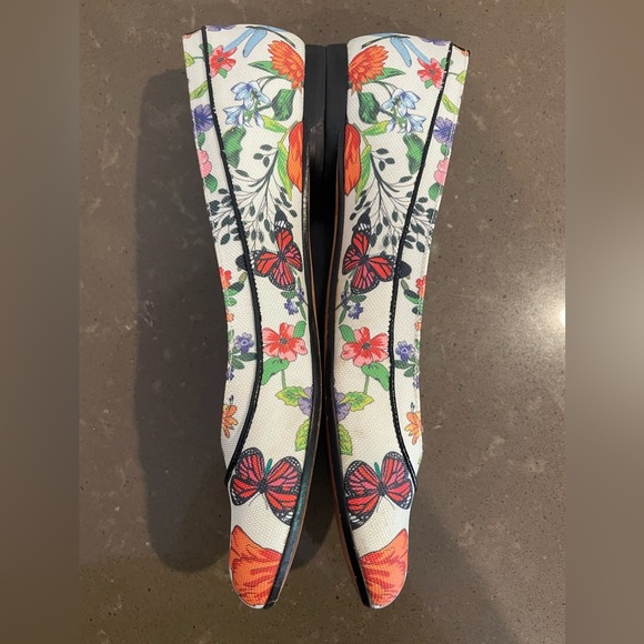 Talbots Women's Floral Flats - White and Multicolor - Picture 5 of 5